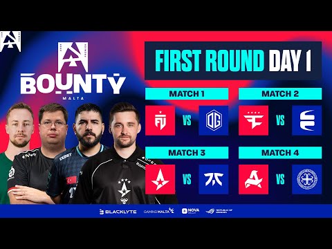 BLAST Bounty Malta, Round 1, Day 1 - FUT vs OG, FaZe vs EYE, Astralis vs Fnatic, Aurora vs HOTU