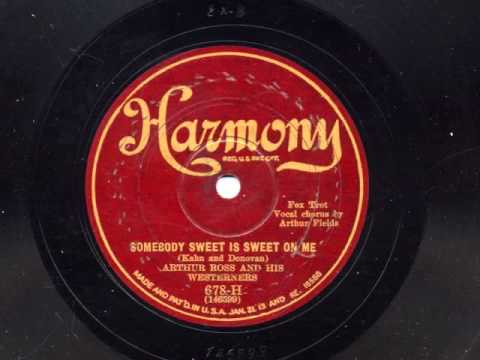Somebody Sweet Is Sweet On Me by Arthur Ross and his Westerners, 1928