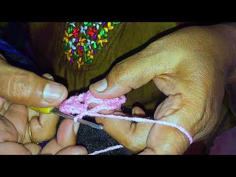 Mali crochet 4th Lesson flower motif(sinhala tutorial)