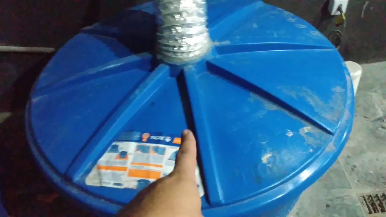Sistema de exaustão super barato e ecológico para cabine de pintura, utilizando caixas d'água