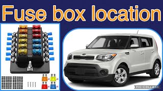 The fuse box location on a 2017 Kia Soul