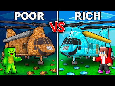 Mikey POOR vs JJ RICH Airplane House Battle - Maizen in Minecraft ! (Maizen)