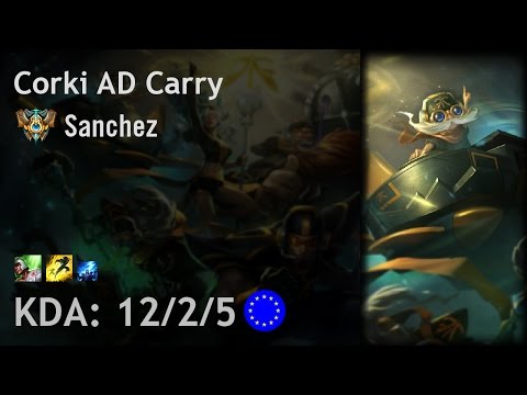 Corki AD Carry vs Ezreal - Sanchez - EUW Challenger Patch 6.19