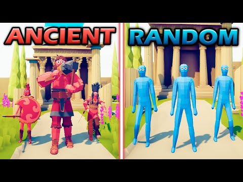ANCIENT TEAM vs RANDOM UNITS TEAM - Totally Accurate Battle Simulator | TABS