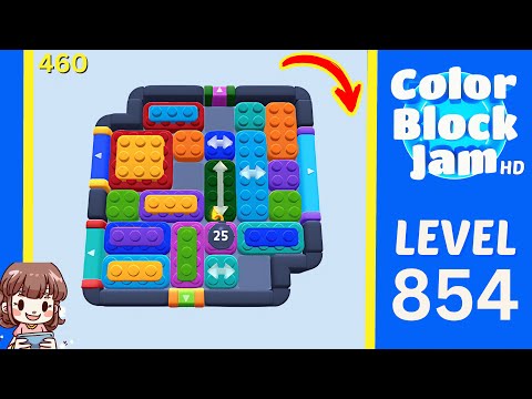 Color Block Jam Level 460 (854) Solution Walkthrough