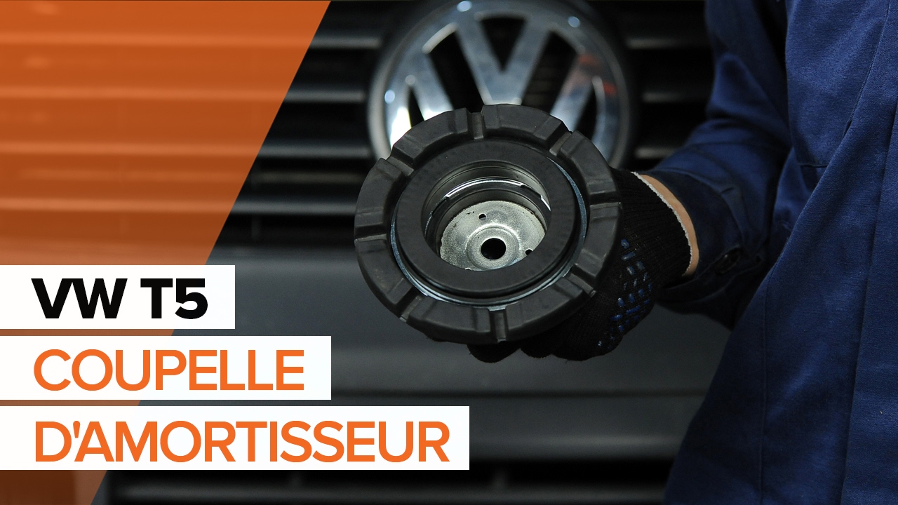 Comment changer : coupelle d'amortisseur avant sur VW Multivan T5 - Guide de remplacement