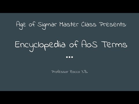 AoS Terms Master Class