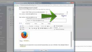 Creating the Acknowledgement Emails for Web Forms in Altru