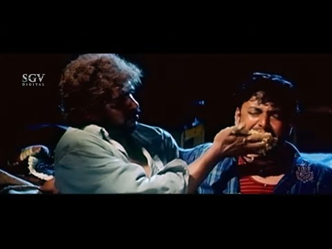 Upendra Feed To Darshan after drinking Comedy Scenes | Anatharu Kannada Moviev | Kuri Prathap