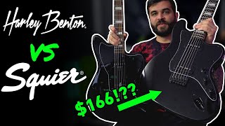 Video thumbnail for BARITONE GUITAR BATTLE - Harley Benton JA Baritone vs Squier VM Baritone Jazzmaster by Andrew Baena