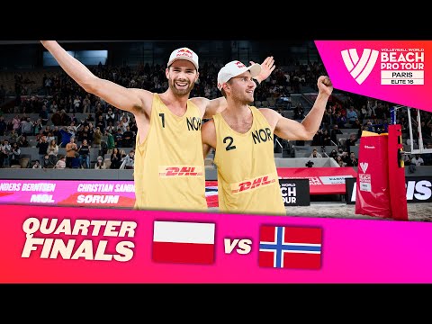 Bryl/Losiak vs. Mol, A./Sørum, C. - Quarter Final Highlights Paris 2022 #BeachProTour