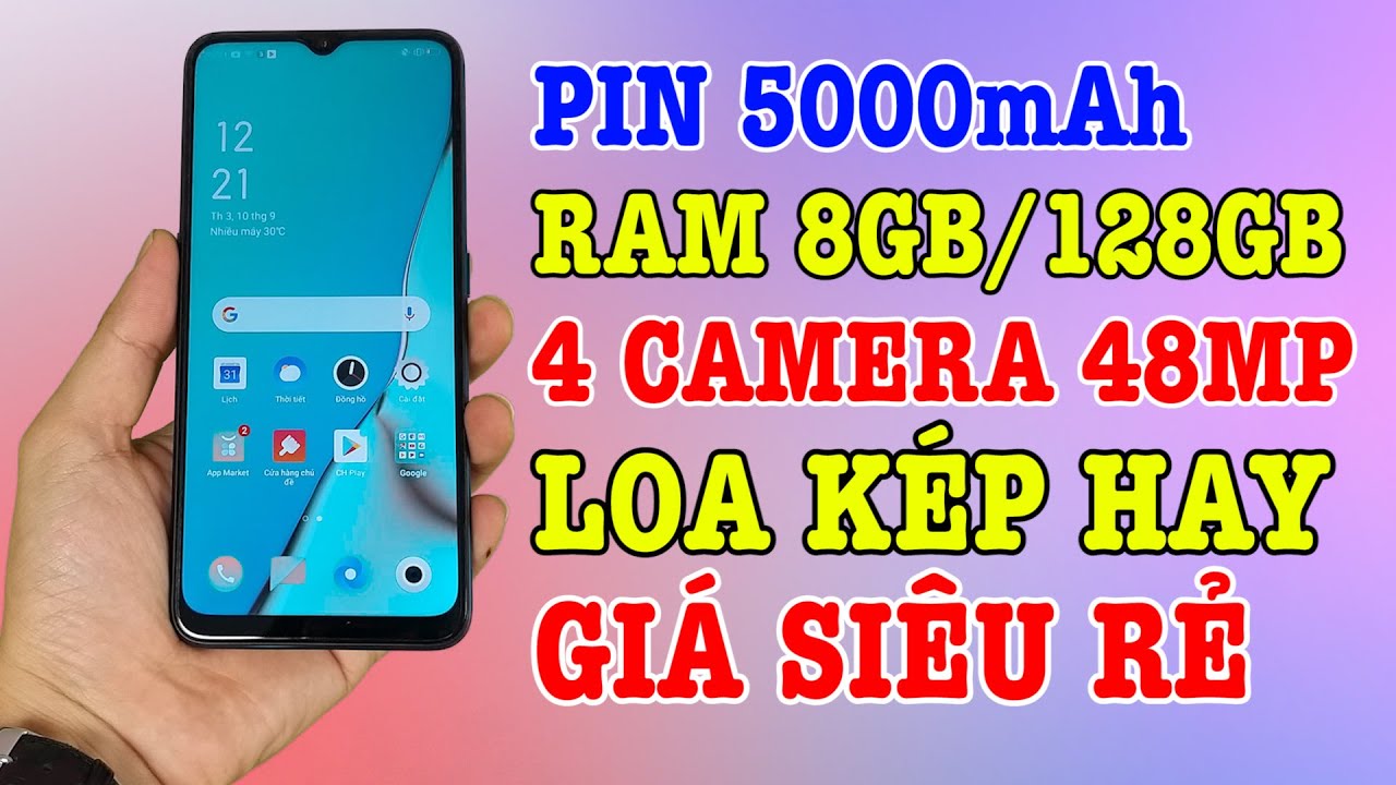 Điện thoại Pin 5000mAh RAM 8GB Có 5 CAMERA, Loa kép GIÁ CỰC SỐC - OPPO A9 2020