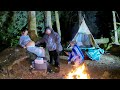 Giving Birth In The Forest Water Birth Outdoors By A Camp Fire