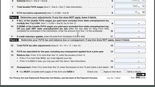 California 940 FUTA 2019 form showing 401K contributions
