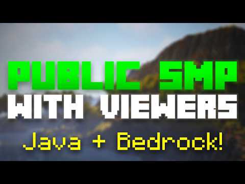 🟢 Public Minecraft SMP With Viewers! Java and Bedrock!