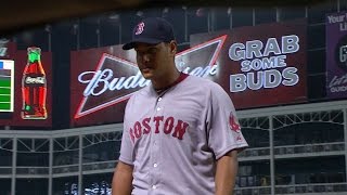 BOS@TEX: Rodriguez throws 7 2/3 scoreless in ML debut