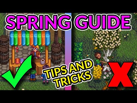 SPRING Tips and Tricks!  | Beginner guide to Spring Year 1 Stardew Valley | Relaxing ASMR Guide