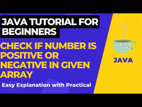 Find Negative Positive Number In Array Java Small Program