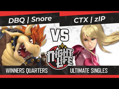 Nightlife 46: DBQ | Snore (Bowser) vs CTX | zIP (Zero Suit Samus) Winners Quarters