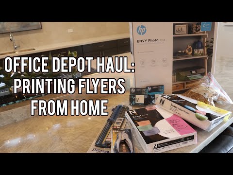 OFFICE DEPOT HAUL| PRINTING FLYERS FROM HOME NEEDS
