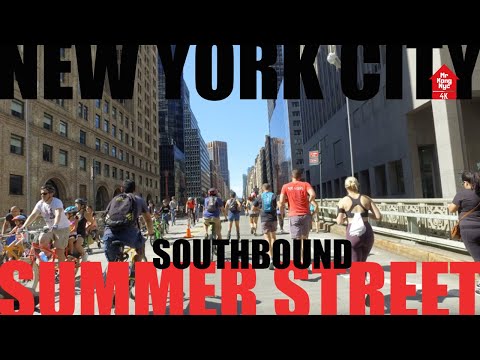 [4k] Cycling New York City - Summer Street (RT Part 1 Going Southbound)