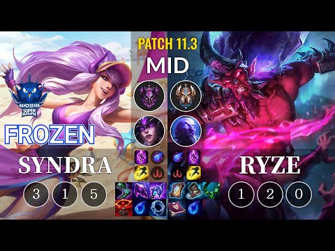 SUP Frozen Syndra vs Ryze Mid - KR Patch 11.3