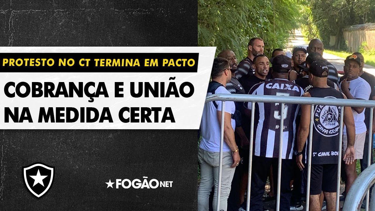 VÍDEO | Detalhes da manifestação no CT do Botafogo: cobrança e união na medida certa VÍDEO | Detalhes da manifestação no CT do Botafogo: cobrança e união na medida certa