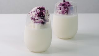 😋 블루베리 크림치즈 밀크셰이크 만들기 Blueberry Cream Cheese Milkshake Recipe | 한세 HANSE