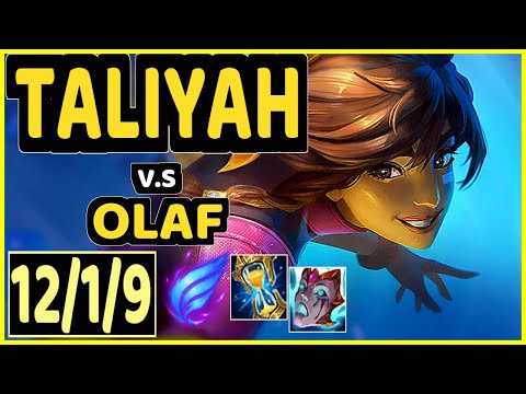 TALIYAH vs OLAF - 12/1/9 KDA JUNGLE GAMEPLAY - EUW Ranked GRANDMASTER