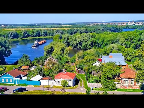 Russia. Walk from Zaraysk to Kolomna. Music, views of nature and the city.