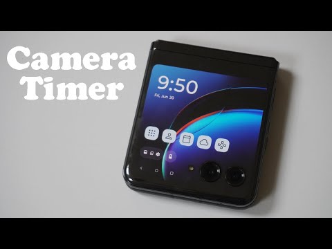 How To Set Camera Timer On Motorola Razr+ Plus / 40 Ultra