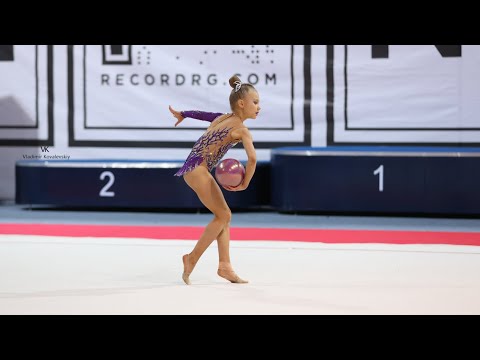 Всероссийские соревнования по художественной гимнастике|Мишкурова Ульяна 2013 г.р.Упражнение с мячом