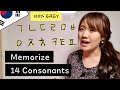 How to Memorize Korean Hangul 14 Consonants EASILY! (Hangul Lesson #1)