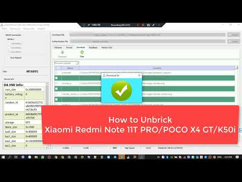 How  to Unbrick Xiaomi Redmi Note 11T PRO/POCO X4 GT/Redmi K50i Mediatek (Black Screen)