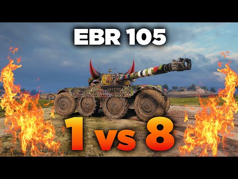 EBR 105 - 9,2K Damage - 10 Kills - 1 vs 8 - World of Tanks