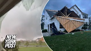 NJ man captures moment tornado devastated his home