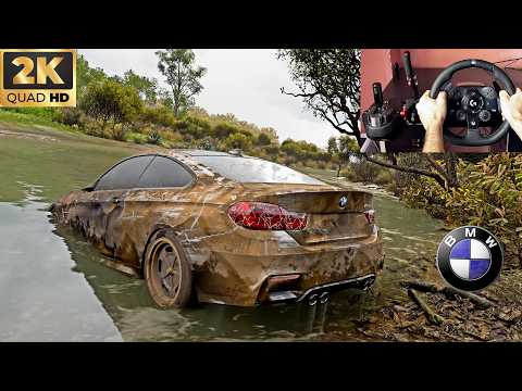 Rebuilding BMW M4 F82 | Forza Horizon 5 | Steering Wheel Gameplay