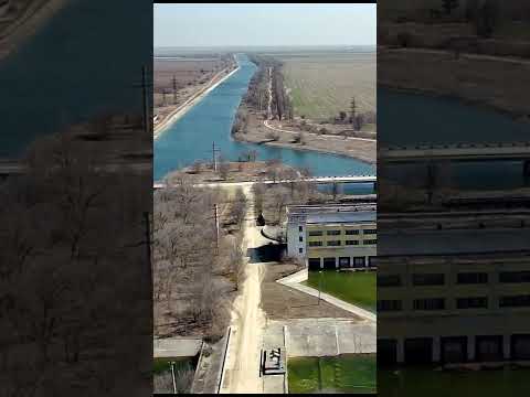 Насосная станция 354 Днепровская вода в Крыму растекается из Северо Крымского канала. Крым вода