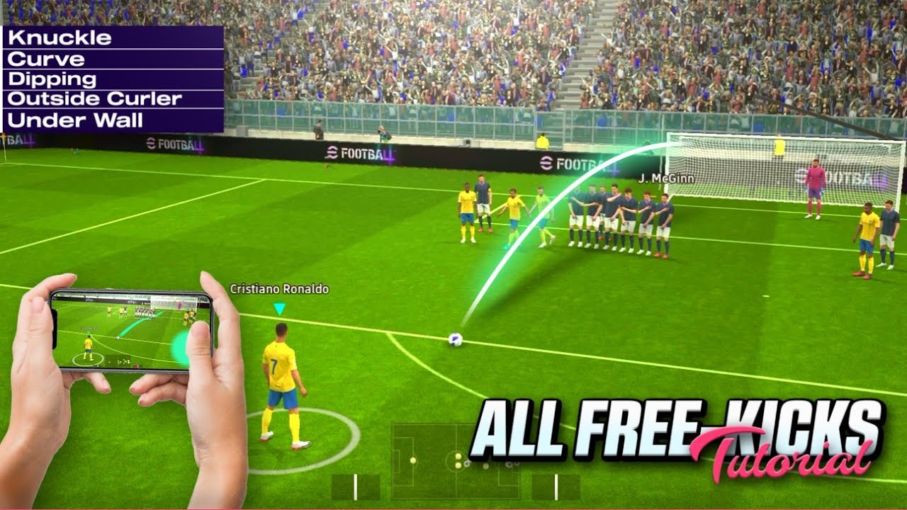 ALL FREE KICKS TUTORIAL In eFootball 2024 Mobile | Hand Cam