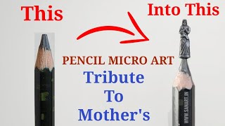 I Carve A Pencil Into Beautiful Mom With Baby❤️ | Pencil Micro Artist |