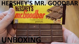 Unboxing Hershey's Mr. Goodbar Chocolate Candy With Peanuts Full Size Candy Bar