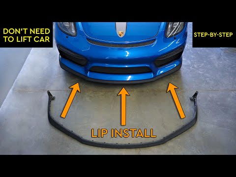 Porsche GT4 OEM Front Bumper Spoiler Lip Installation DIY - 981