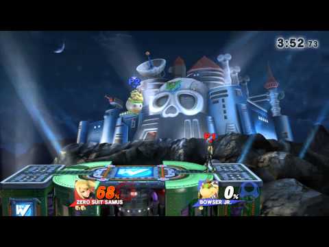 Zero Suit Samus Vs Bowser Jr. gameplay