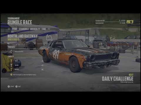 Wreckfest (PS5 Version) 4K Daily Tournament Mode - Northland Raceway - Gameplay (No Commentary)
