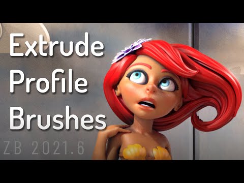 073 ZBrush 2021.6 - Extrude Profile Brushes - Hair, Wires, and Deco Frames Made Easy!