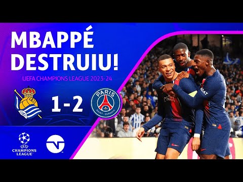 Gols e lances de Real Sociedad x PSG