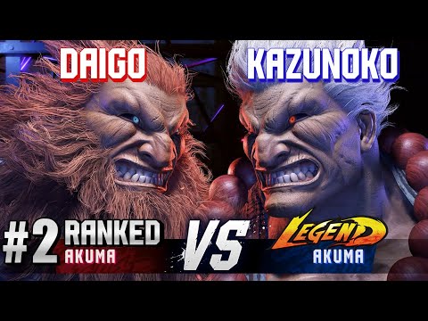 SF6 ▰ DAIGO (#2 Ranked Akuma) vs KAZUNOKO (Akuma) ▰ High Level Gameplay