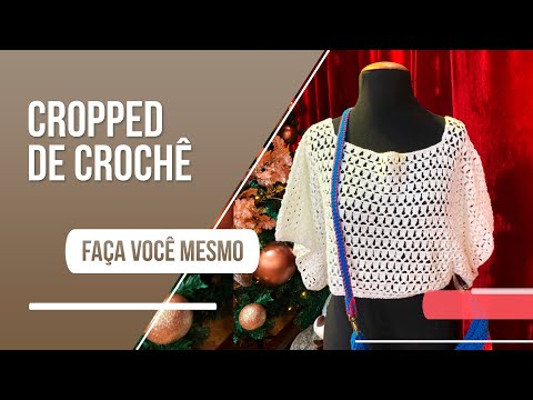 Faça você mesmo o seu look de ano novo! Veja que linda ideia de cropped em crochê!