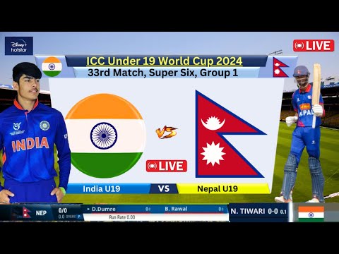 🔴 Live: NEP vs IND U19 - 33rd Match Live | INDIA vs NEPAL Live | #cricketlive