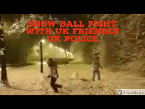 SNOW BALL FIGHT WITH POLICE